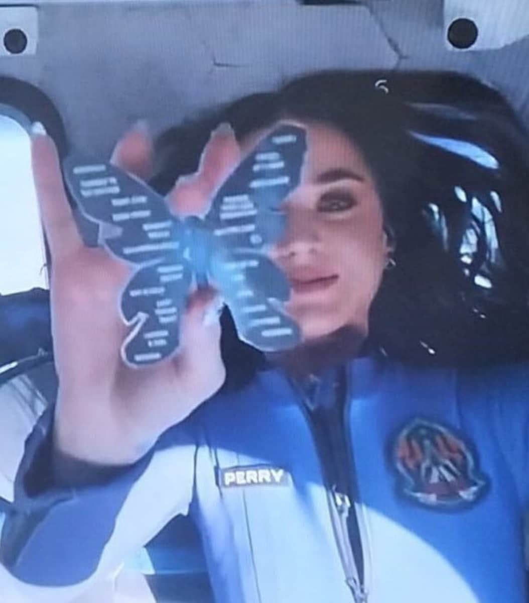 Katy Perry promotes her upcoming tour while in space 