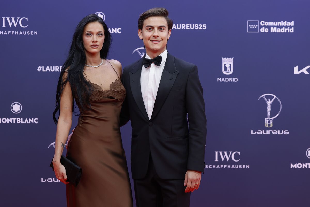 Paulo Dybala and Oriana Sabatini at the 25th Anniversary of the Laureus World Sports Awards