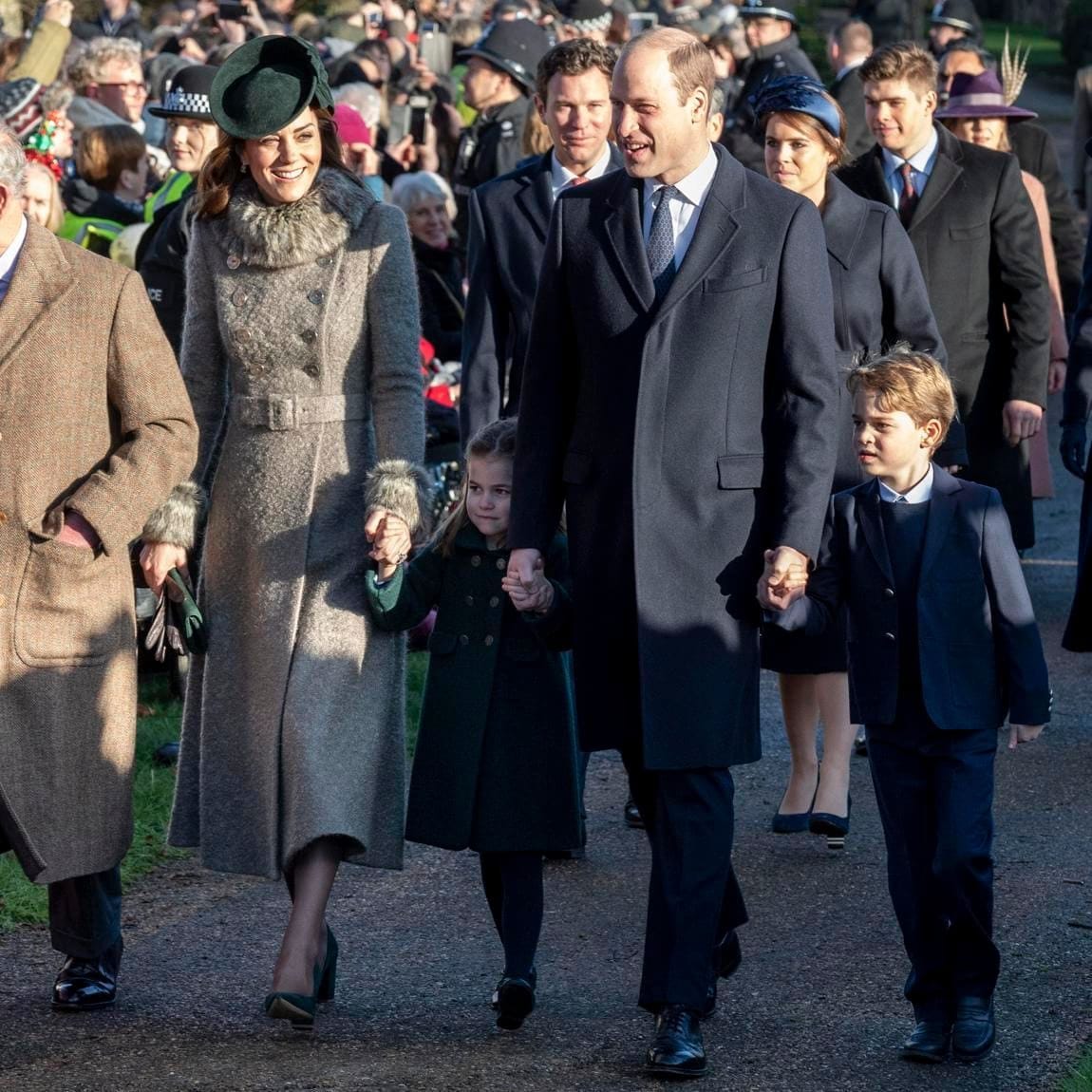 Prince George and Princess Charlotte made their royal Christmas walk debut in 2019