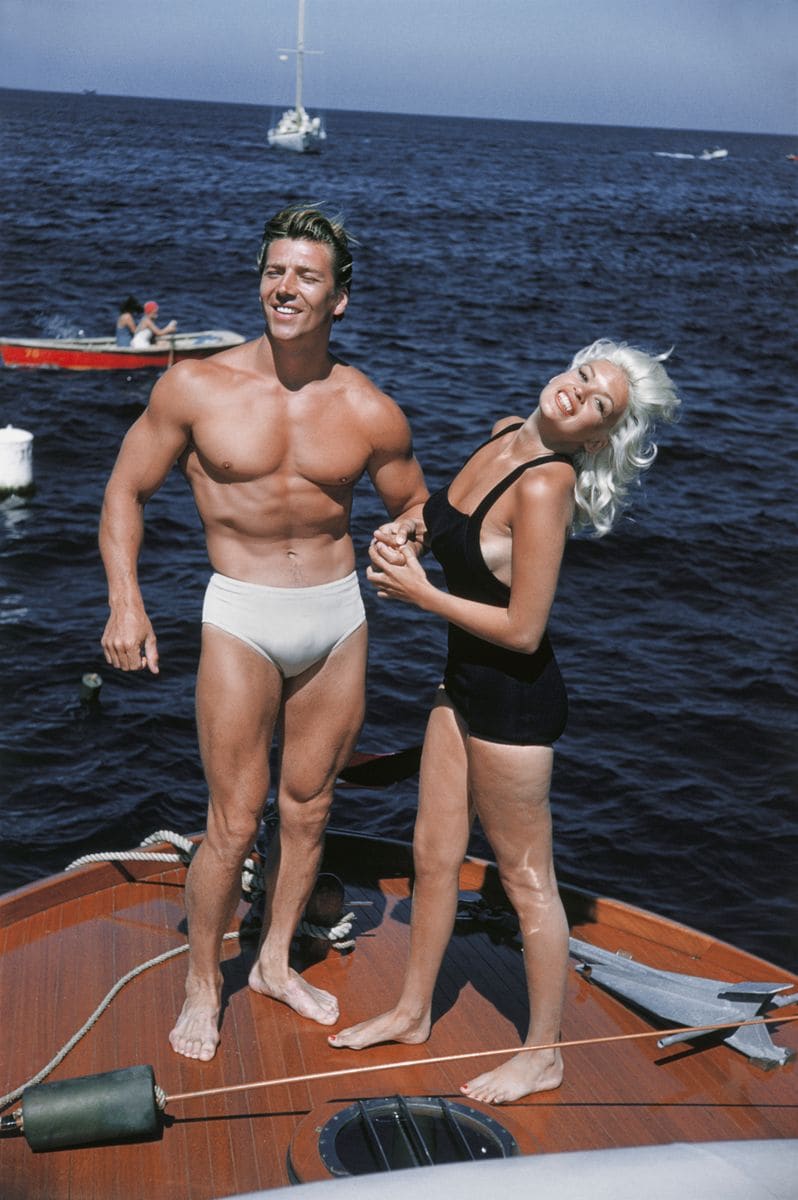 Jayne Mansfield and her husband Mickey Hargitay in 1957