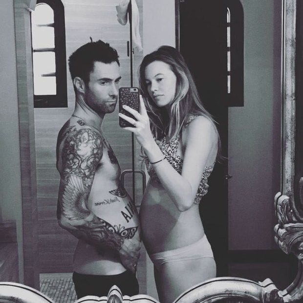 The singer admitted that he suffered from second hand cravings during his wife's pregnancy.
Photo: Instagram/@adamlevine
