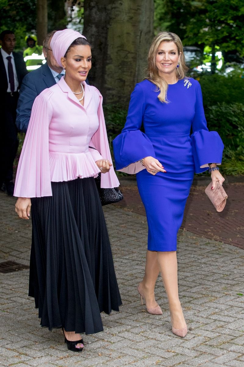 Sheikha Moza bint Nasser of Qatar and Queen Maxima of The Netherlands