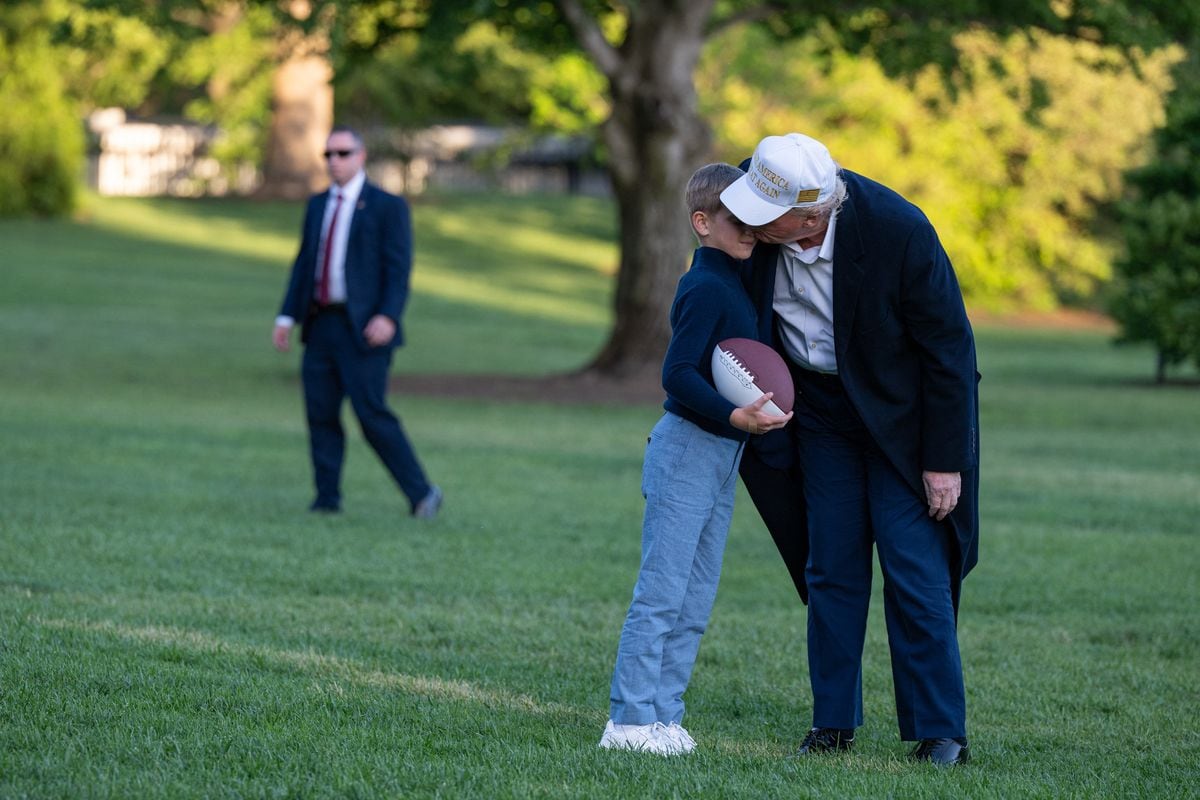 Theodore Kushner (pictured on April 27, 2025) is President Donald Trump's grandson