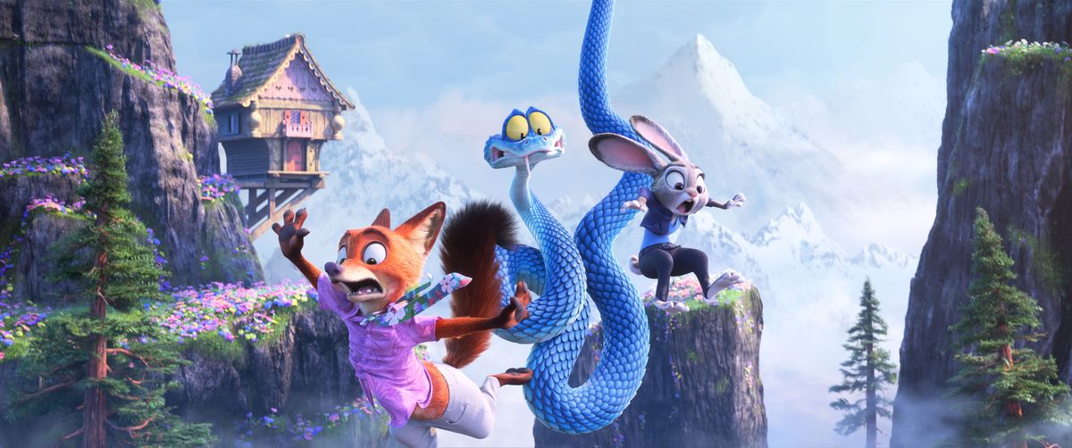 Rookie cops Judy Hopps (voice of Ginnifer Goodwin) and Nick Wilde (voice of Jason Bateman) find themselves unraveling a mystery alongside Gary De’Snake (Ke Huy Quan)