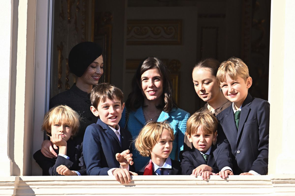 Princess Alexandra with five of her nephews 