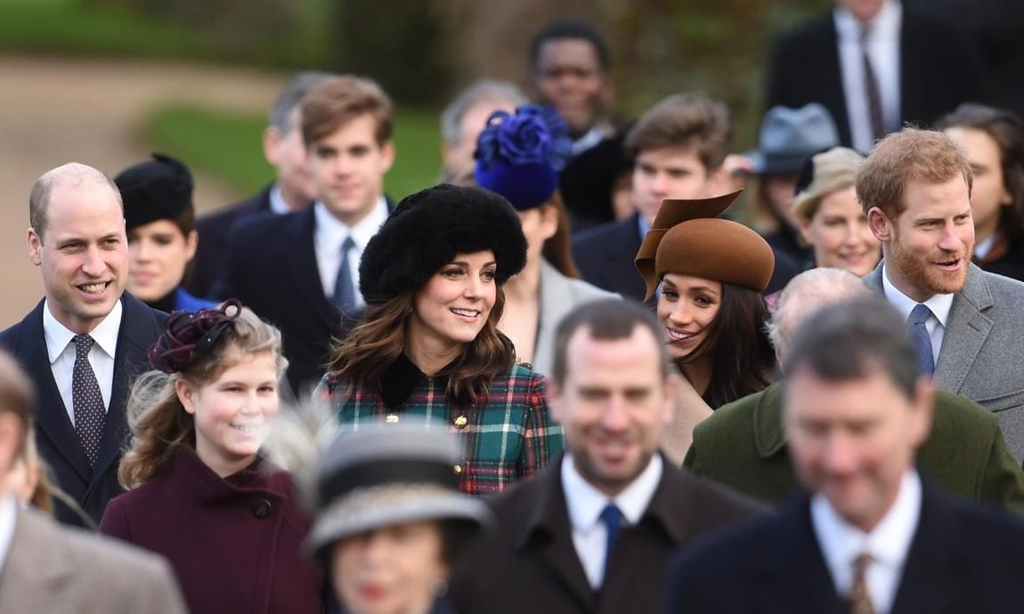 Members of the Queen's family attend church service on Christmas Day