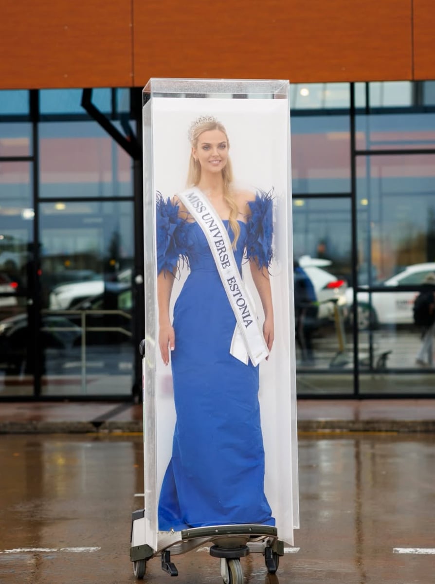 Just days before landing in Thailand, Brigitta shared photos and videos on Instagram showing her unique send-off at Tallinn Airport.