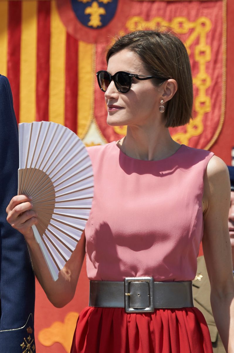 Queen Letizia of Spain attends the delivery of actual employment office at General Air Force Academy on July 14, 2015 in San Javier, Murcia, Spain.