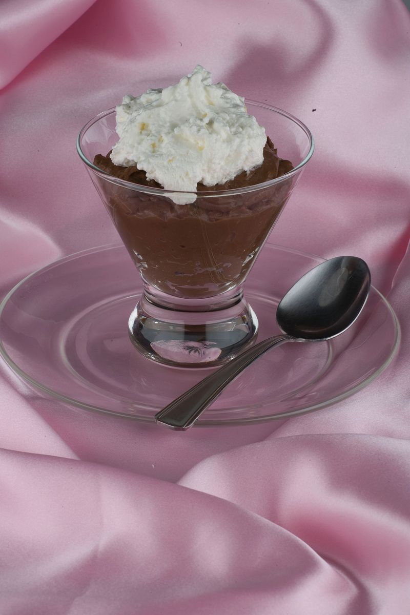 Chocolate mousse with whipped cream! 