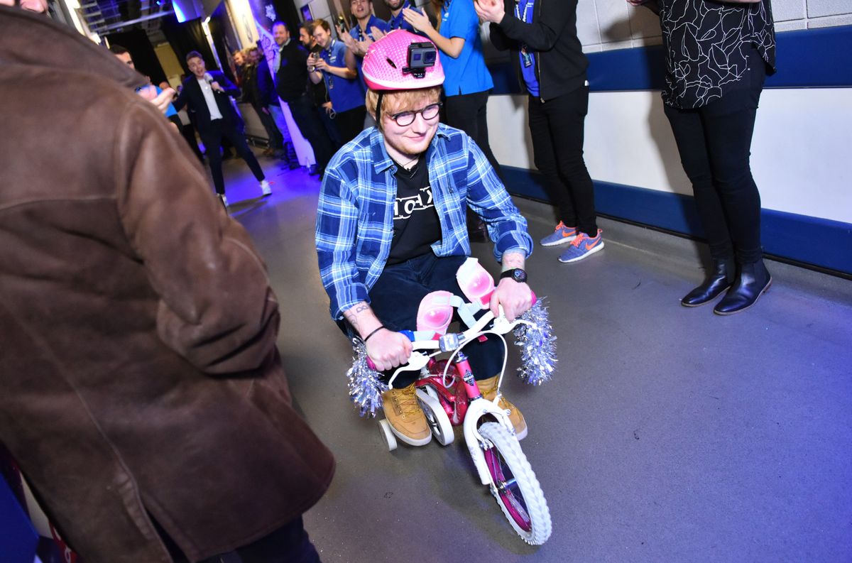 Ed Sheeran has fallen off his bike in the past 