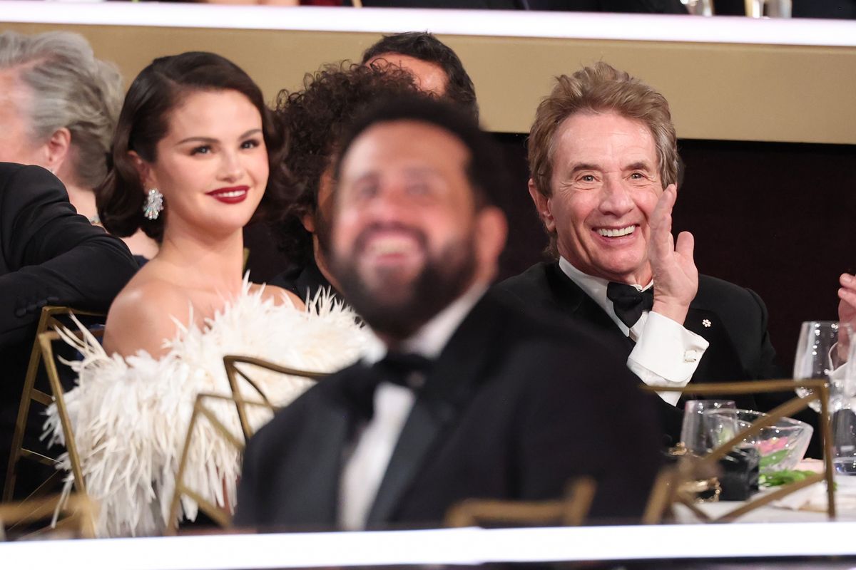Selena Gomez and Martin Short at the 83rd Annual Golden Globes.