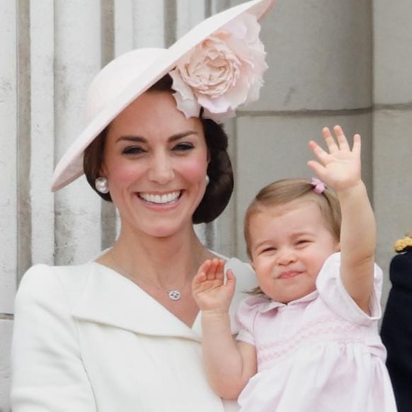 Kate Middleton beamed as her daughter adorably waved during her first Trooping the Colour appearance in 2016.