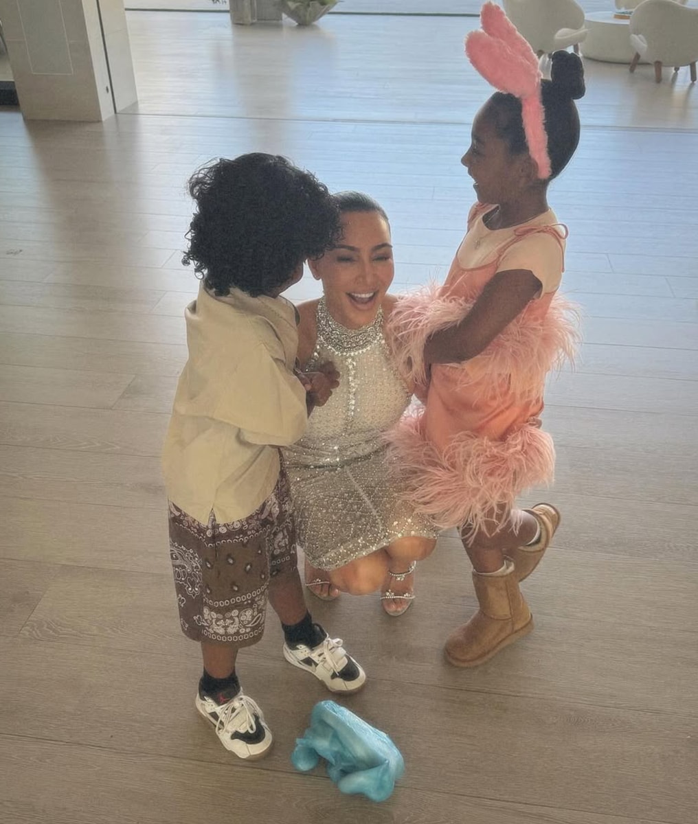 The Kardashian family during their 2025 Easter celebration.