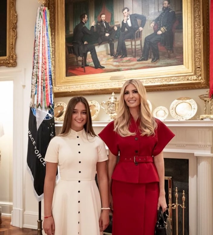 Arabella Kushner Steals the Show in Mom Ivanka Trump's Designer Dress During White House Ceremony
