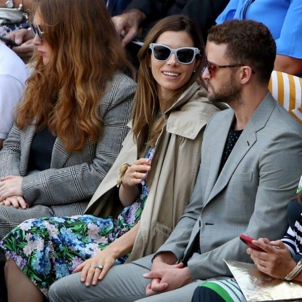 The A-list couple, who are often seen in the stands of the US Open together, showed their love of tennis as they excitedly cheered on Serena Williams from Centre Court during day eight of the championships at All England Lawn Tennis and Croquet Club. The happy pair also showed their love for each other, stealing sweet glances and affectionate moments throughout the game. For one thing, Jessica lovingly kept her hand on Justin's leg when she wasn't clapping for the American tennis star.
Photo: Clive Brunskill/Getty Images