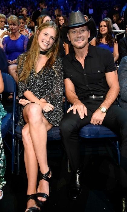 Maggie accompanied her father to the 2016 CMT Music Awards.
Photo: Getty Images
