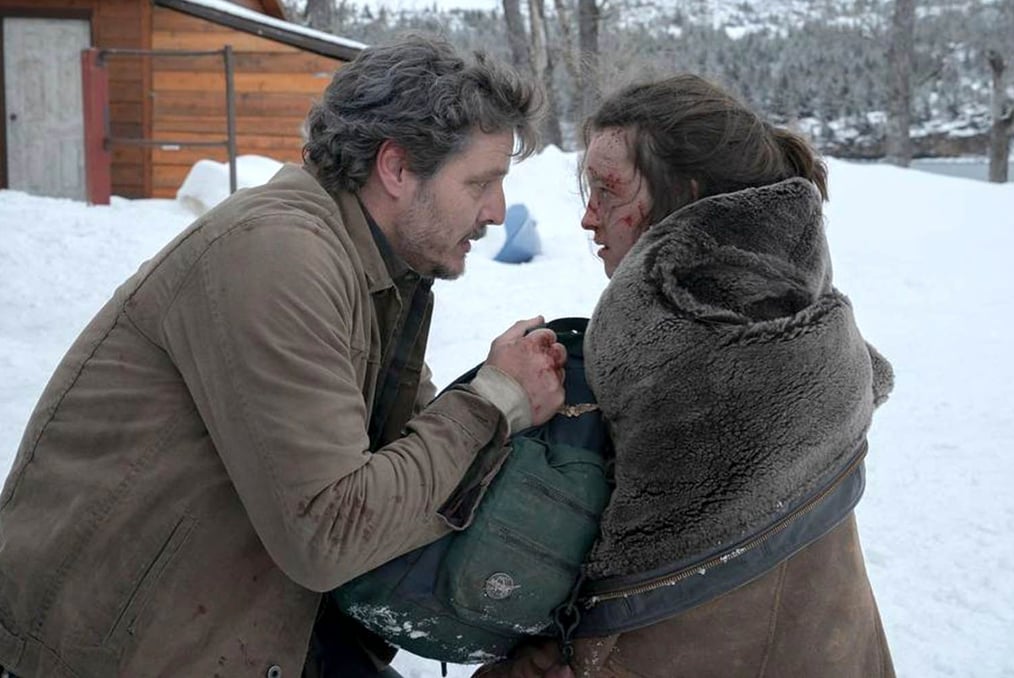 Pedro Pascal as Joel and Bella Ramsey as Ellie in 'The Last of Us'