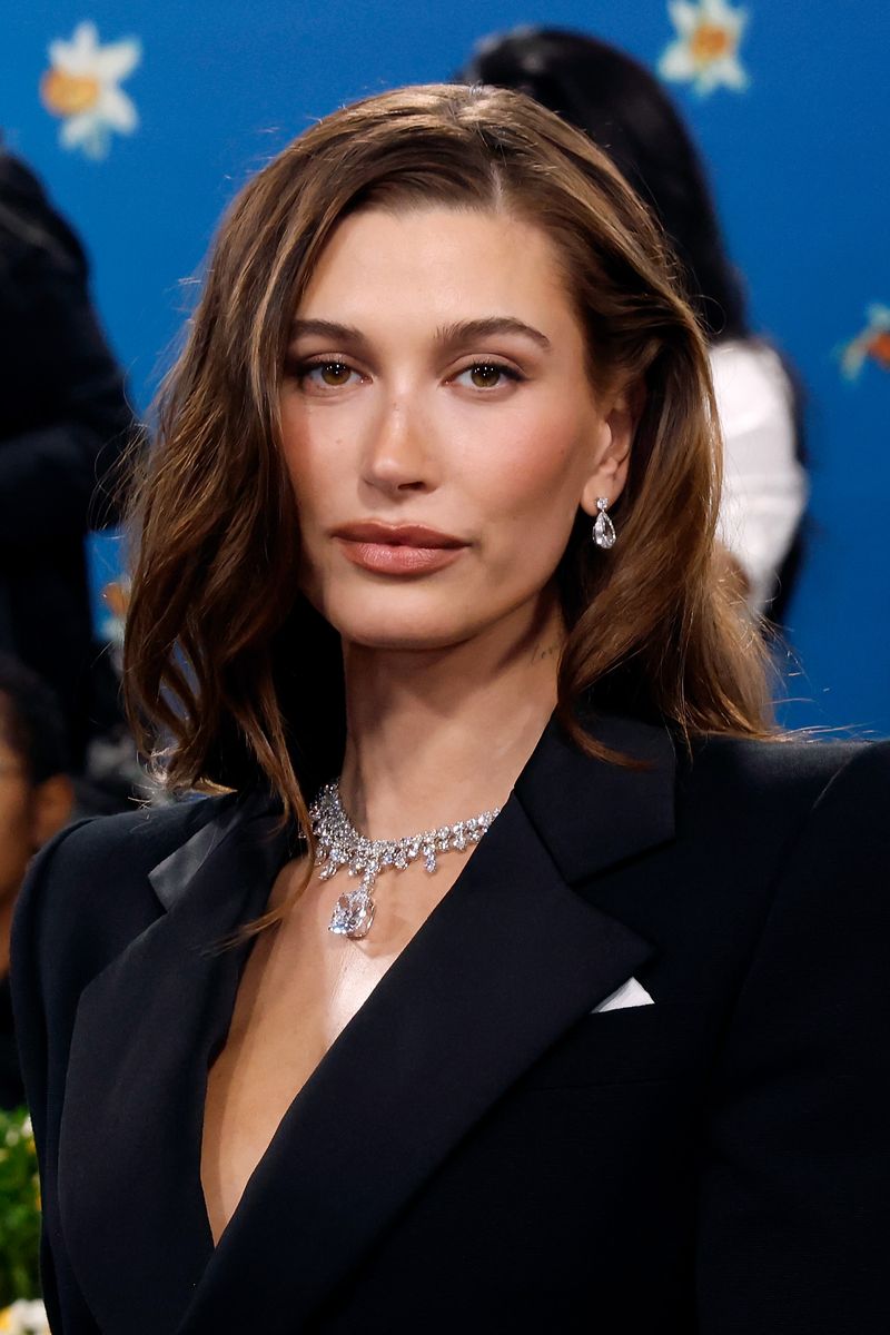 Hailey Bieber attends the 2025 Met Gala