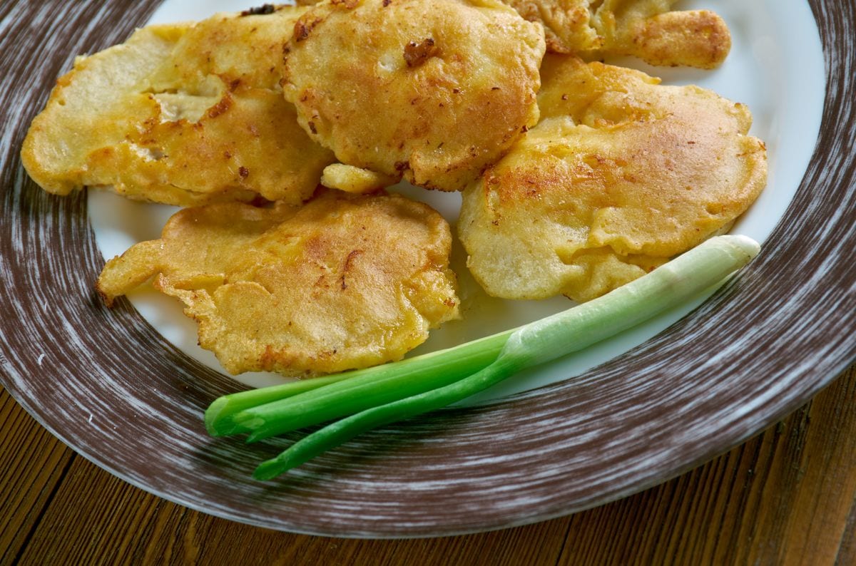 Bacalaitos are salt cod pancake-like fritters from Puerto Rico.