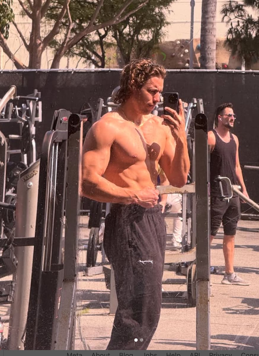 Now, the 27-year-old looks like his dad's twin