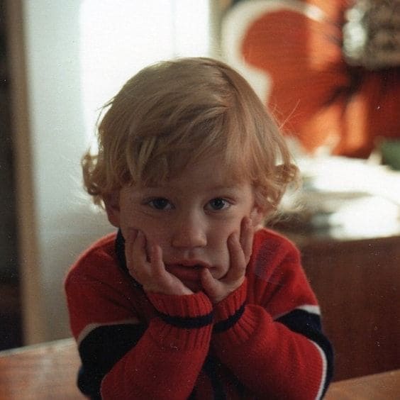 Simpson's husband Eric Johnson as a child