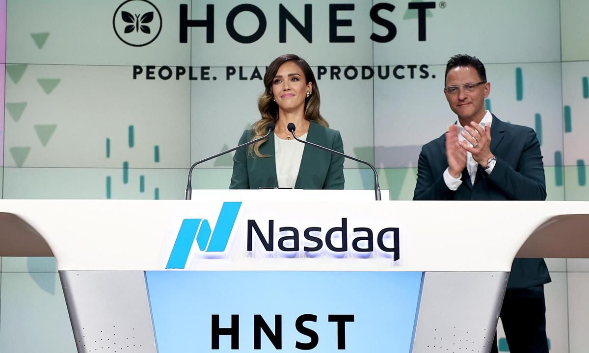 The Honest Company Rings The Nasdaq Stock Market Opening Bell To Mark The Company's IPO