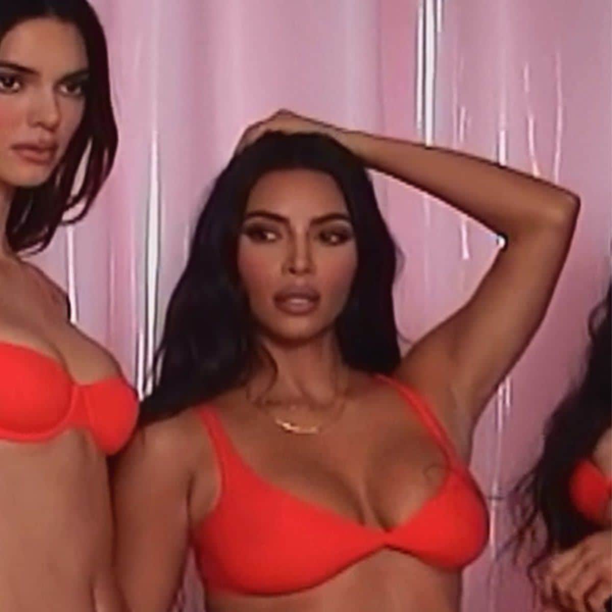 Kylie and Kendall Jenner pose with Kim Kardashian