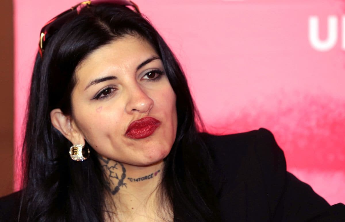 Argentine singer and songwriter Julieta Emilia Cazzuchelli, better knows as 'Cazzu', reacts a question during the presentation of the book Perreo, Una Revolución at Editorial Penguin Random on August 12, 2025 in Mexico City, Mexico. (Photo by Medios y Media/Getty Images)