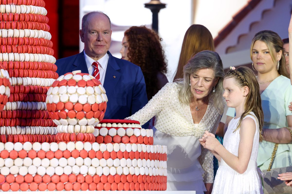 Prince Albert II of Monaco, Princess Caroline of Hanover, Princess Gabriella of Monaco and Camille Gottlieb