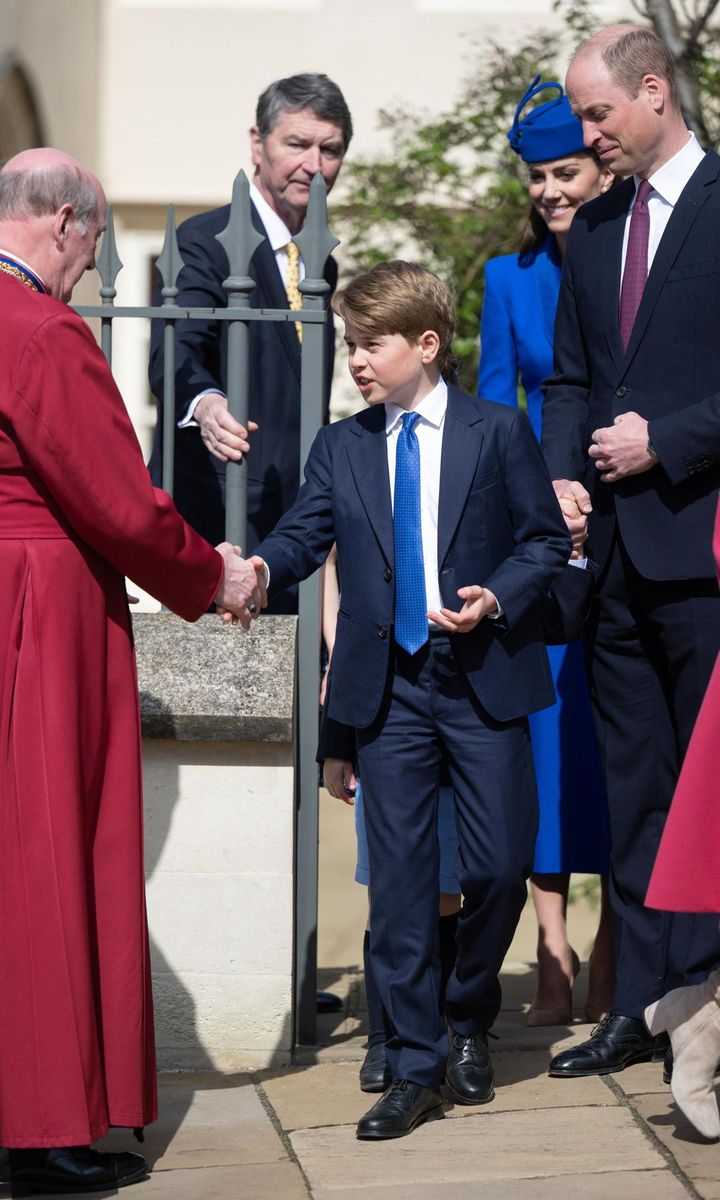 Prince George (pictured on April 9) and Princess Charlotte made their royal Easter debut in 2022.