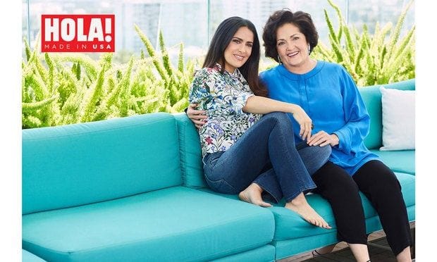 Salma and her mother grace the cover of HOLA! USA's May issue.
Photo: HOLA! USA/John Russo