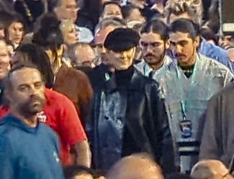 The music legend made a rare public appearance with her twin sons, Nelson and Eddy, at Allegiant Stadium, where the trio enjoyed the concert's lively atmosphere. 