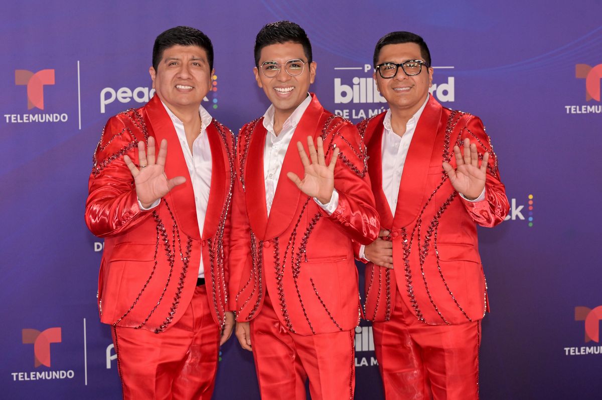 MIAMI, FLORIDA - OCTOBER 23: Grupo 5 attends the 2025 Billboard Latin Music Awards at James L. Knight Center on October 23, 2025 in Miami, Florida.  (Photo by Ivan Apfel/Getty Images) 