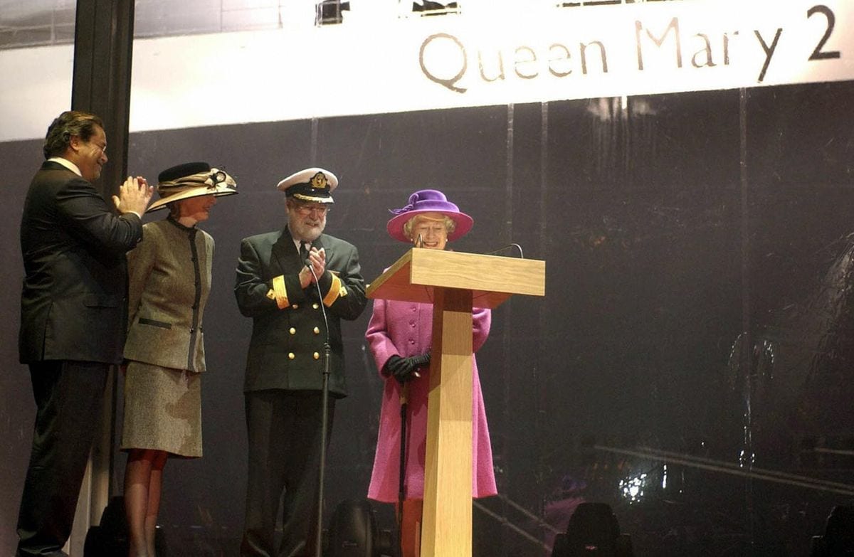 Queen Elizabeth christened the Queen Mary 2 in 2004