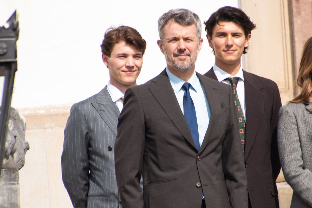 Count Felix and Nikolai alongside their uncle, King Frederik