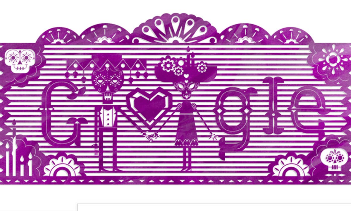 Google Doodle of 2016 honoring Dia de Muertos.