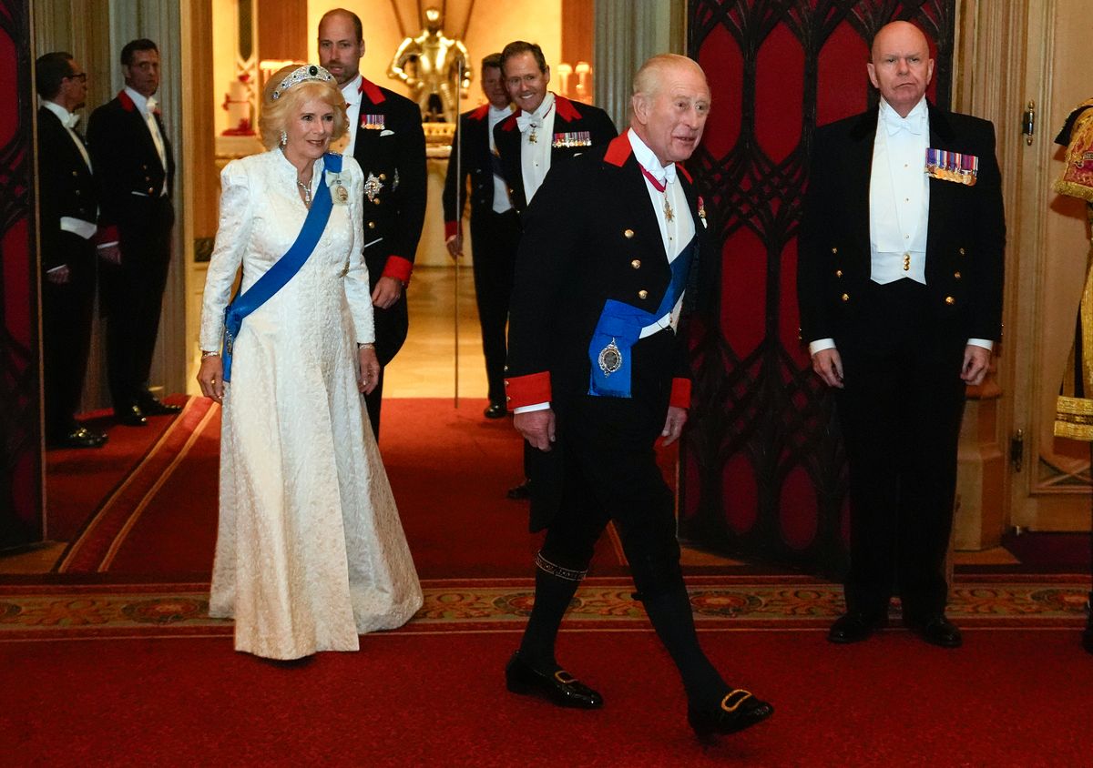 King Charles and Queen Camilla at the Diplomatic Corps reception earlier this week