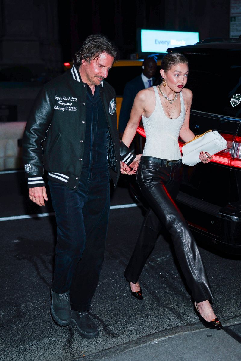 Bradley Cooper and Gigi Hadid are seen attending her 30th Birthday at Le Chalet in Midtown  on April 25, 2025 in New York City. (Photo by Aeon/GC Images)