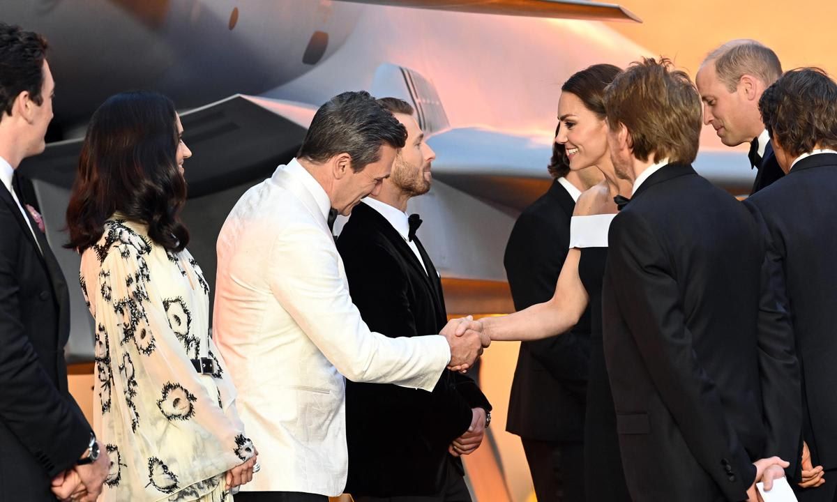  William and Kate met with stars from the film on May 19. Jon Hamm was pictured shaking hands with the Duchess. 
