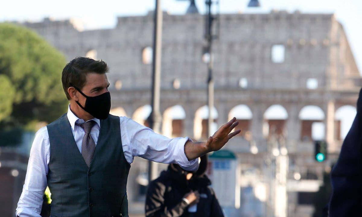 Rome Tom Cruise on the set of Mission Impossible 7