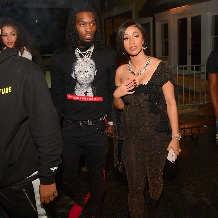 cardi b offset walking
