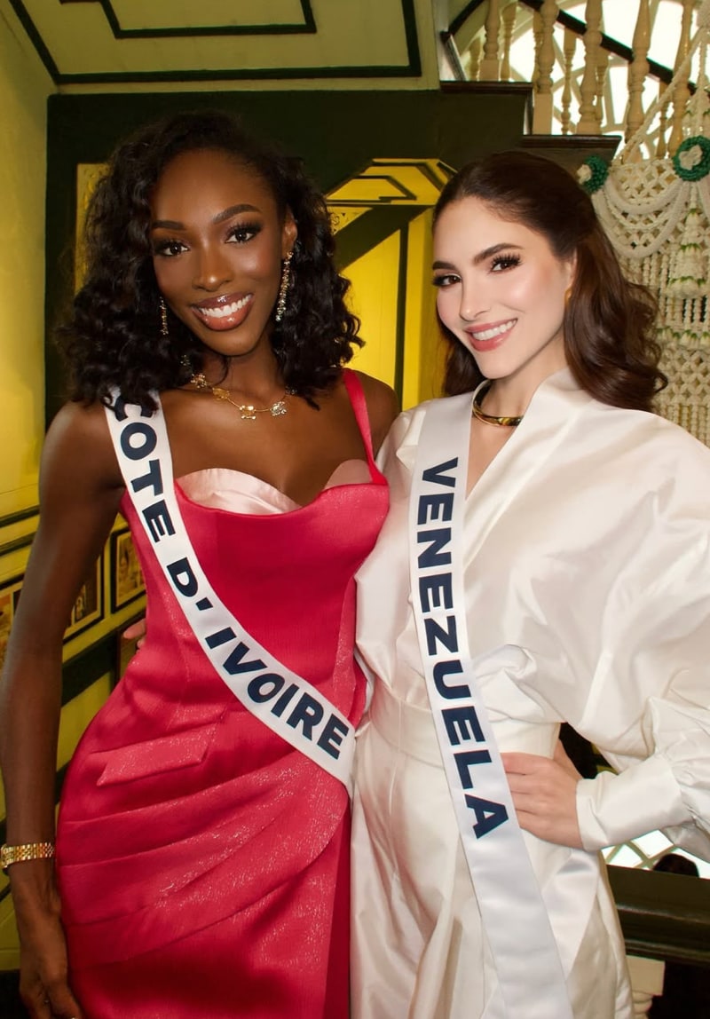 Top 5 Miss Universe 2025: Miss Universe Côte d'Ivoire, Olivia Yacé, and Miss Universe Venezuela, Stephany Abasali.