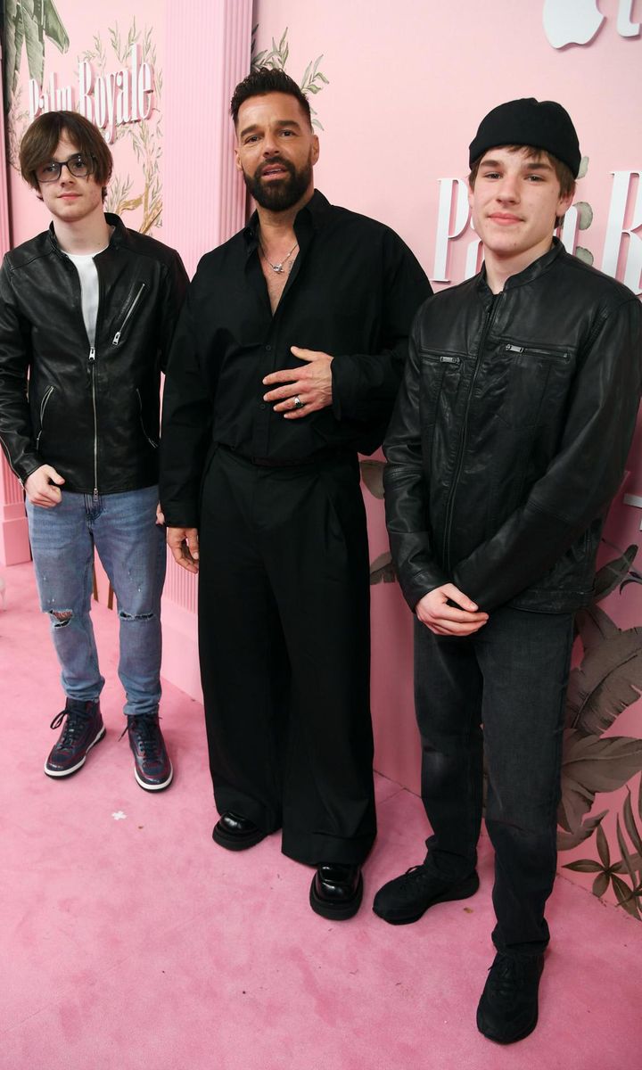 Ricky Martin y sus hijos Valentino y Matteo