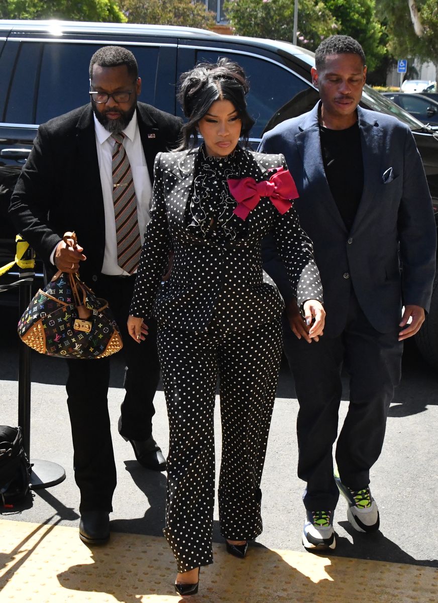 ALHAMBRA, CALIFORNIA - SEPTEMBER 02: Cardi B is seen at the Alhambra Courthouse on September 02, 2025 in Alhambra, California. (Photo by London Entertainment/ GC Images) 