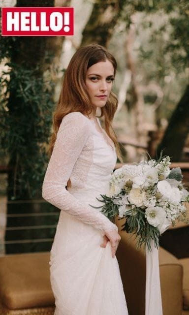 Riley is a vision in white earlier this month at her intimate Napa Valley wedding. Photo: Amari Kenoly/Nirav Patel
