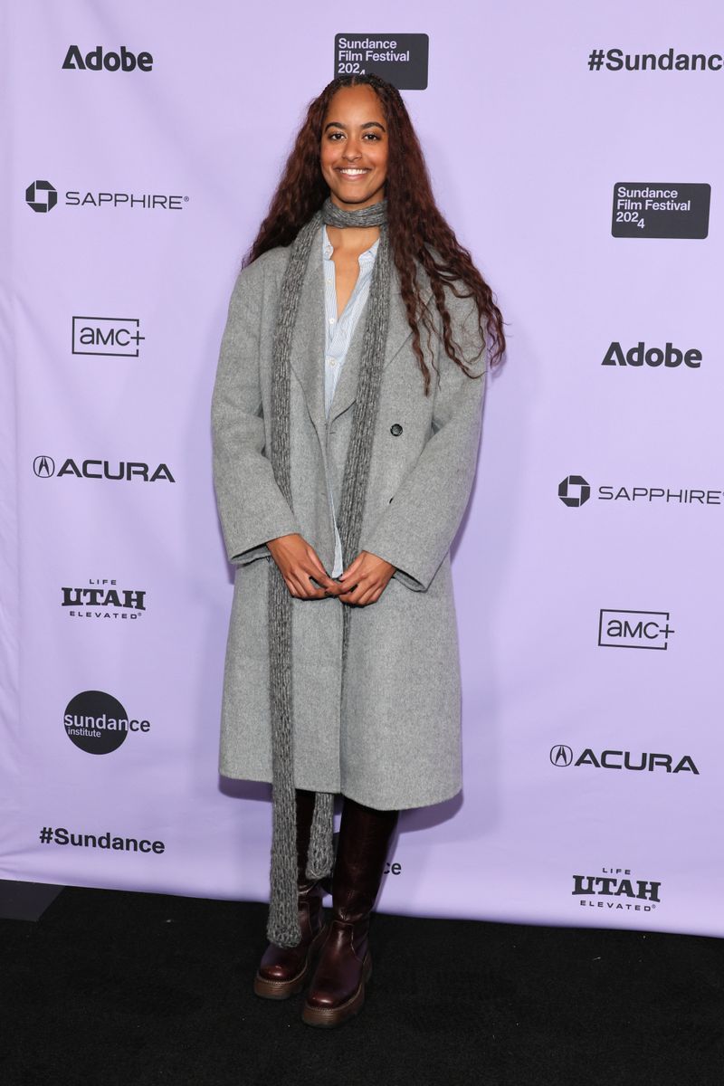Malia Obama attends the "The Heart" Premiere at the Short Film Program 1 during the 2024 Sundance Film Festival at Prospector Square Theatre 