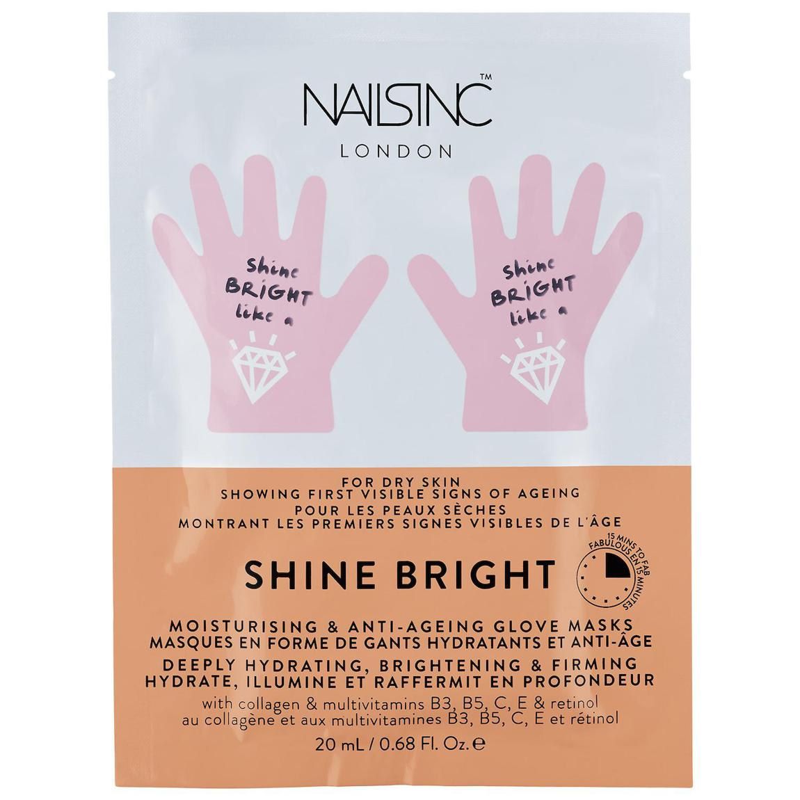 Shine Bright Moisturising & Anti-Aging Hand Mask from Nails Inc.