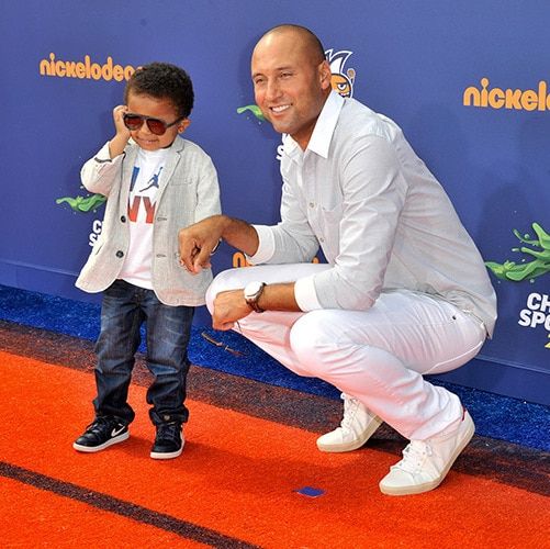 Derek Jeter brought along his nephew Jalen to the awards.
Photo: Getty Images