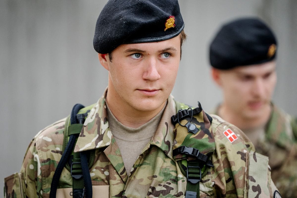 Crown Prince Christian pictured at Antvorskov Barracks on August 14, 2025
