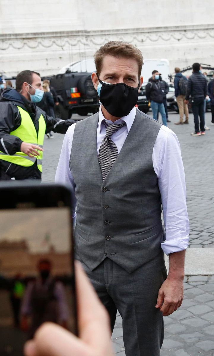 Rome Tom Cruise on the set of Mission Impossible 7